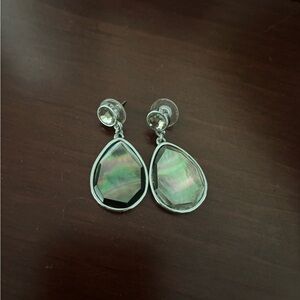 Charming Silver and Iridescent Drop Earrings